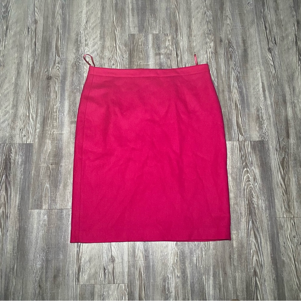 Pure Collection 100% Wool Pencil Skirt Bright Pink Women's Size 14/16 NWT